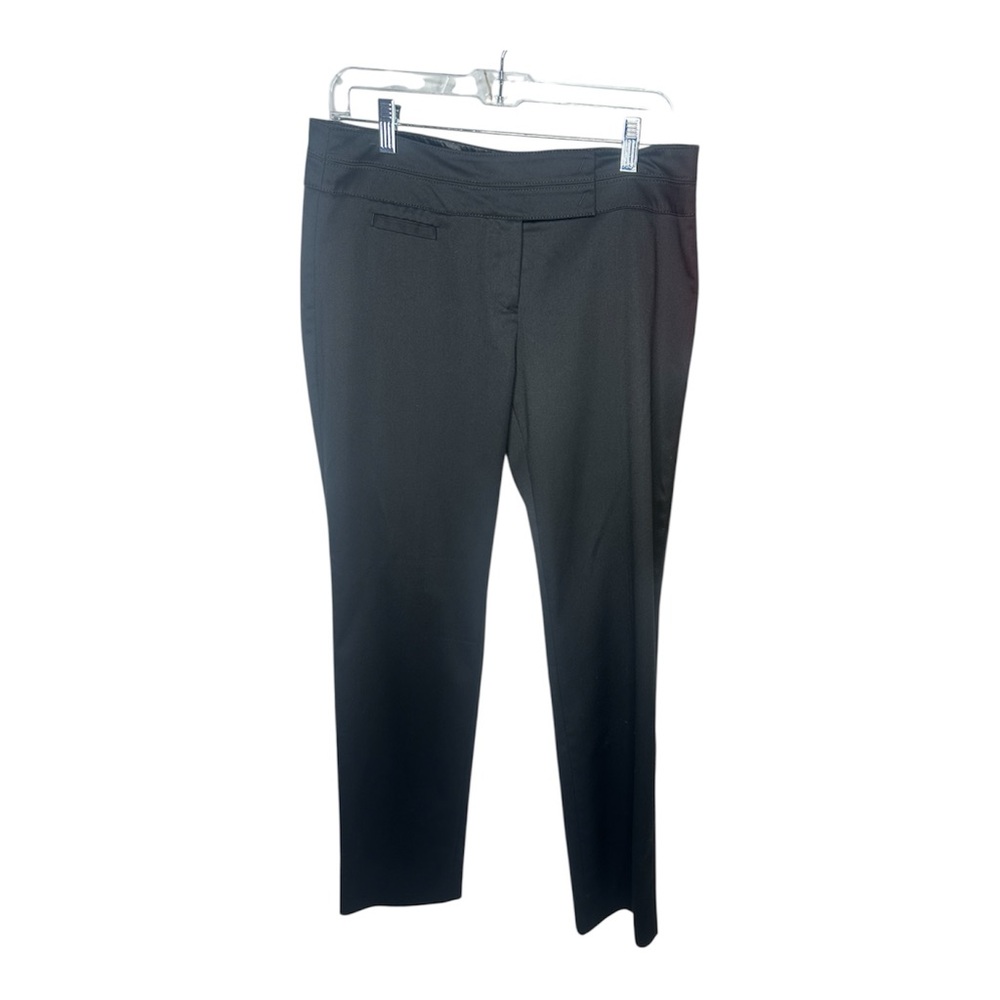 White House Black Market Black Slim Pants with Back Slits Size 6